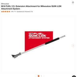 Milwaukee M18 3ft Extension Attachment 