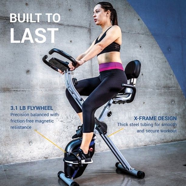 XTERRA Fitness FB360 Compact Stationary Upright Folding Bike with Magnetic  Resistance