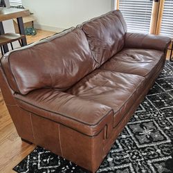 Macy's Real Leather Couch