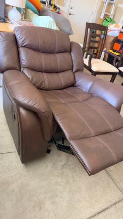Brown Leather Recliner Chair