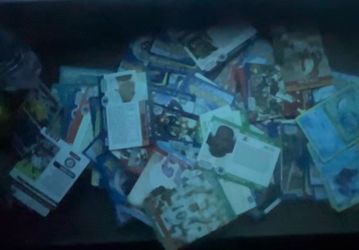 Football cards and pokimon cards
