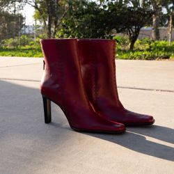 Vintage Y2K Red Leather Boots