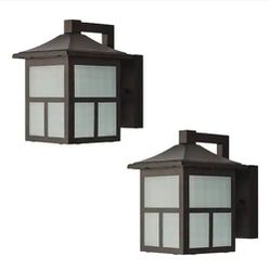 Hampton Bay

8 in. Black LED Outdoor Wall Light Fixture with Frosted Textured Glass (2-Pack)

