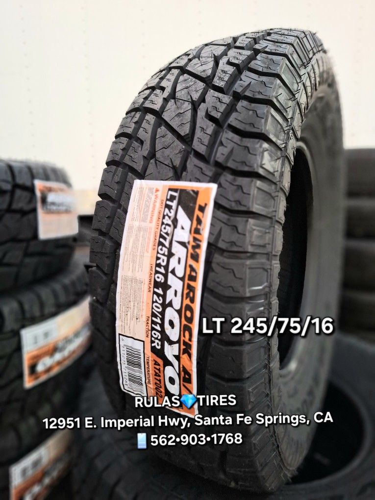 LT 245/75/16 ARROYO TAMAROCK •Brand new tires / Llantas nuevas ¤ DM 📞 for a Quote.