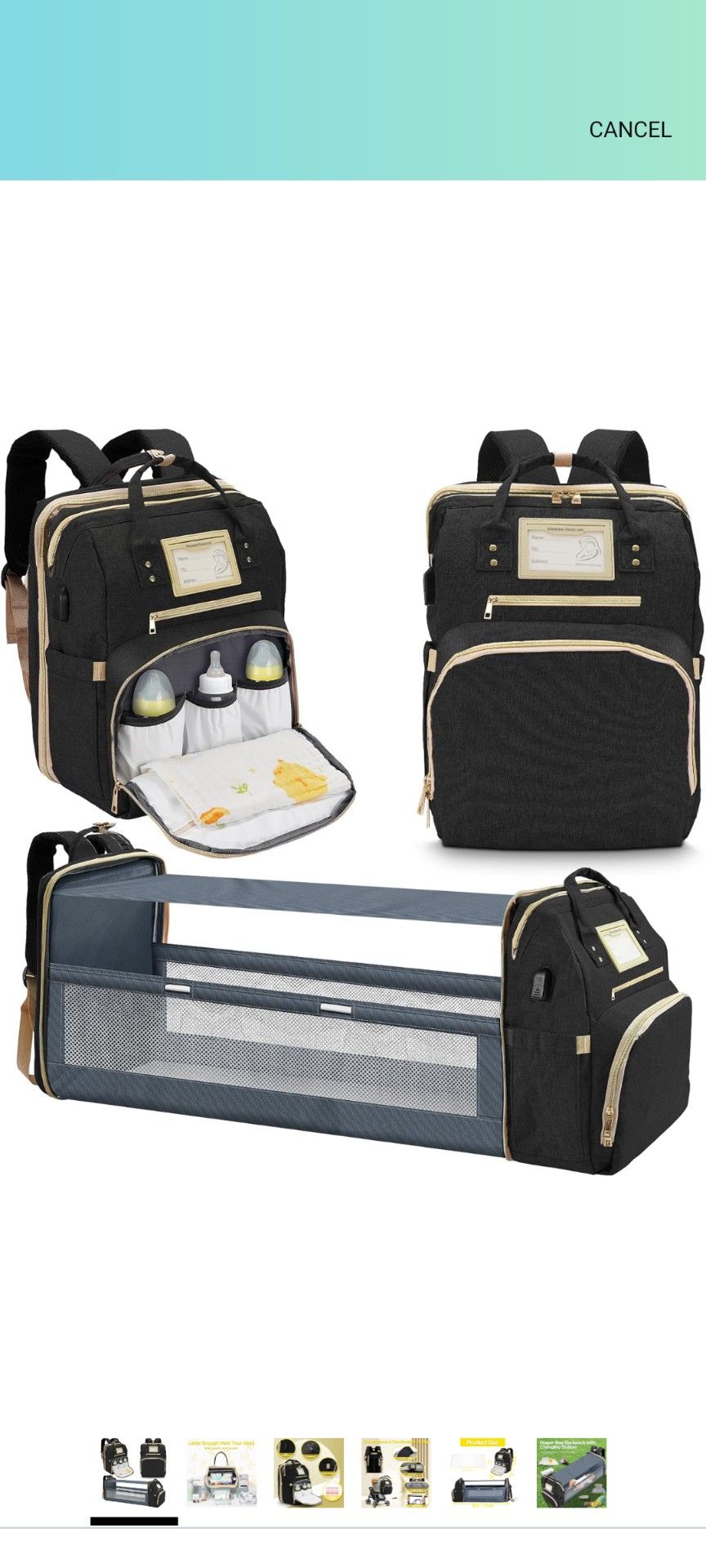 Gitibag Diaper Bag With Changing Station 