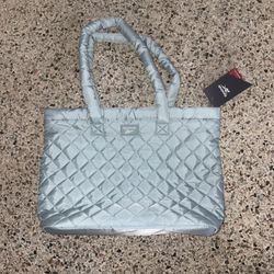 NEW  Reebok  Ultralight Quilted Tote With Duo Straps Baby Blue