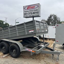 New Carson 7x10 Heavy Duty Dump Trailer 10k gvwr