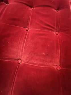 Beautiful, Used Red Velvet Couch