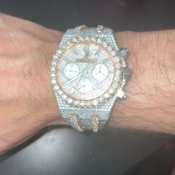 Diamond Audemars Piguet Royal Oak 41mm Full Pave Dial