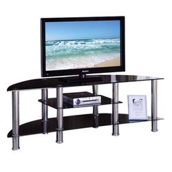 TV Stand Black Chrome (Condition: Like New)