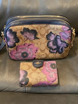 Like New Coach Limited Edition Ed Jess Kaffee Fasset Jamie Camera Bag & Wallet