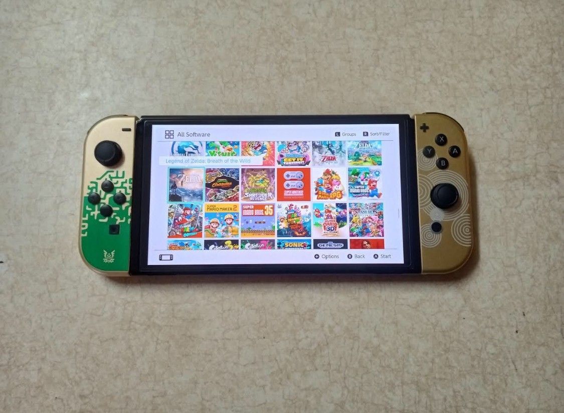 Switch OLED Zelda Edition With 100 Games