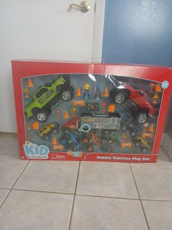 Kid connection jumbo vehicles play set