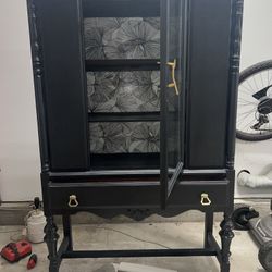 Black Antique Hutch 