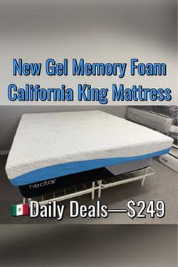 New Gel Memory Foam California King Mattress