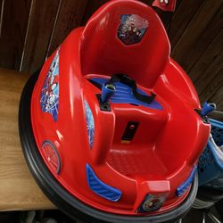 This is a Flybar 6V Marvel Spidey Bumper Car Ride On toy.