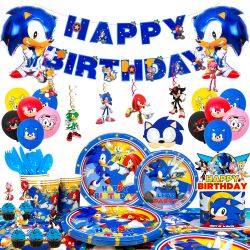 118pcs Sonic Birthday Party Supplies (New, Unopened)