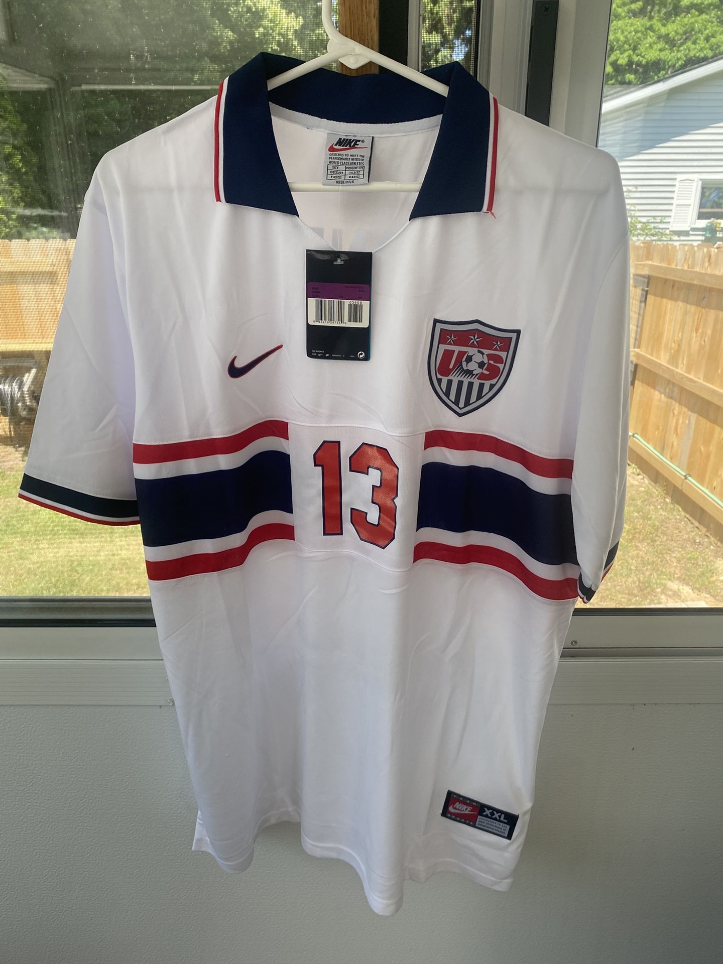 Cobi Jones USMNT Soccer Nike USA New Jersey Fast Ship Short Sleeve 2XL XXL MLS