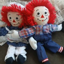 Eighty fifth anniversary edition Raggedy.
Andy Dolls