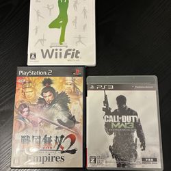 3 Japanese games. PS3, PS2, Wii