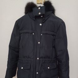 Michael Kors Down Jacket w Faux Fur Removable Hood - Medium
