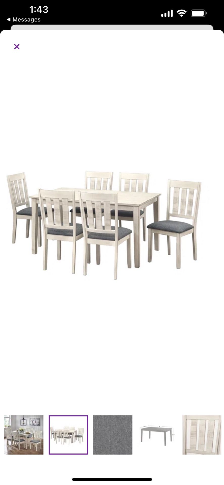 Dining Table 7 Piece Set (6 Chairs)