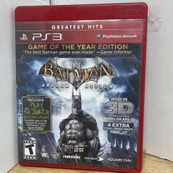 Batman: Arkham Asylum (Sony PlayStation 3, 2009) PS3 Complete W/ Manual