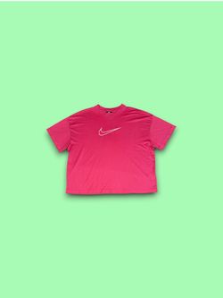 Nike Sportswear Women's Mesh T-shirt Bright Pink Magenta Size 2XL