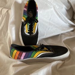 Womens Size 8 Pride Vans Tennis Shoes 