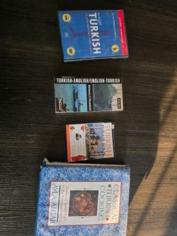 Learn to speak Turkish and cook DVD to handbooks and a recipe book