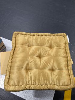 20"x20" Oversized Square Tufted Floor Pillow in Faux Velvet Fabric