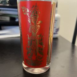 Gold and red vintage goddess glasses