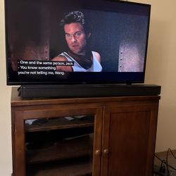 40 Inch Vizeo And Sony Soundbar And Cabinet