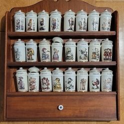 Vintage Hummel Porcelain Spice Jars