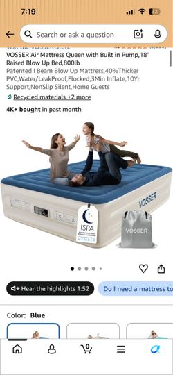 new Queen Air Mattress with pump