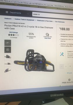 Poulan pro 18 gas chainsaw