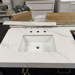 36” Countertop Only For Bathroom Vanity With 4” Height Apron 