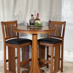 3 Piece Bar Height Bistro * Pub Table With 2 Stools