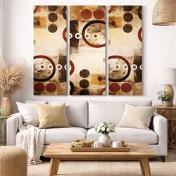 Beautiful 3-panel Abstract Wall Art Set