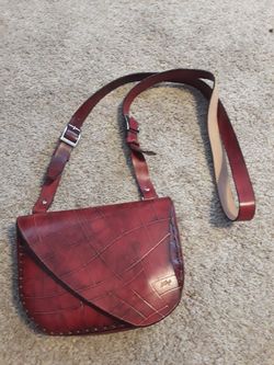 Beautiful unique leather crossbody bag