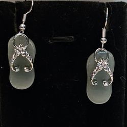 New Silver  Flip Flop Earrings 