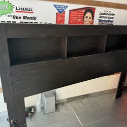 King Size Bedframe With Bookcase And Drawer Storage