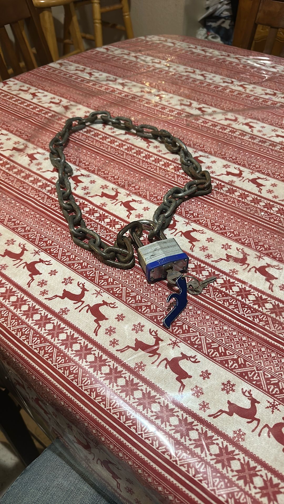 Lock And Chain With Keys