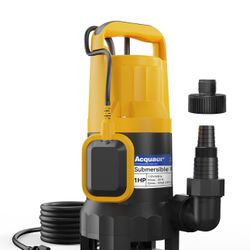 Acquaer 1HP Sump Pump 4948GPH Submersible Drain Pump with Automatic Float Switch