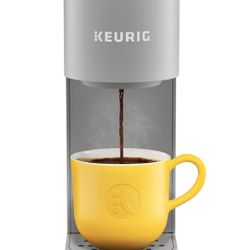 Keurig K-Mini Single Serve K-Cup Pod Coffee Maker, 6 to 12oz Brew size, with Cord Storage, Perfect for Small Spaces, Studio Gray