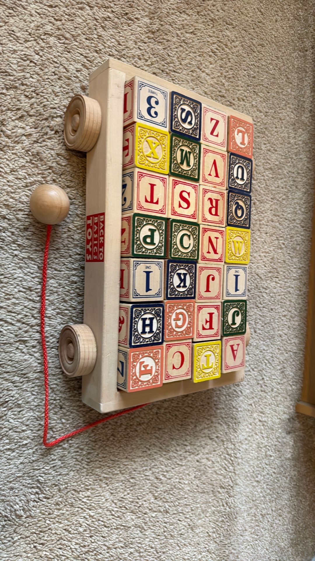 Back To Basics Toys ABC Blocks With Wagon