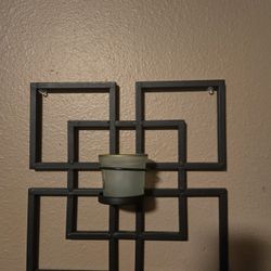 Black Metal Wall Sconce Candle Holder