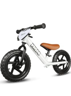 KRIDDO Toddler Balance Bike - WHITE