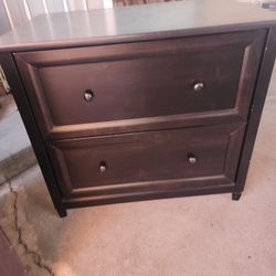 Desk With Hutch And Matching File Cabinet 