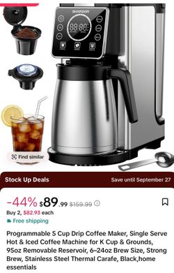 SHARDOR Programmable Drip Coffee Maker